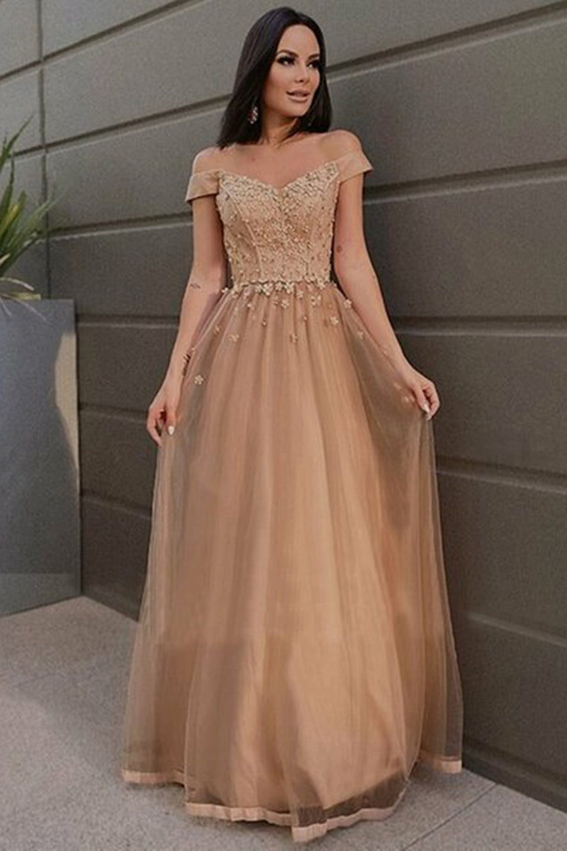 Dar Champagne Prom Dress