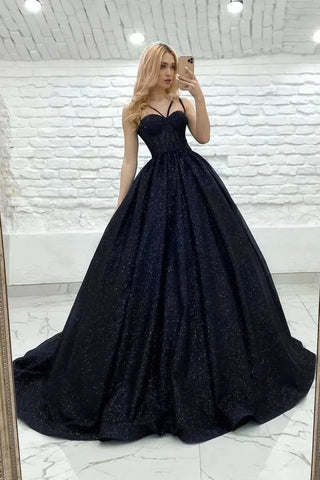 Black Long Prom Dresses, Black Long Formal Evening Dresses, Black Gowns