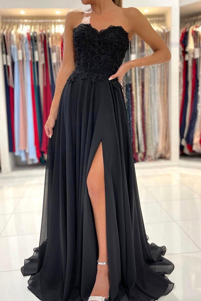 High Low V Neck Black Tulle Layered Long Prom Dresses, High Low Black – Lwt  Dress