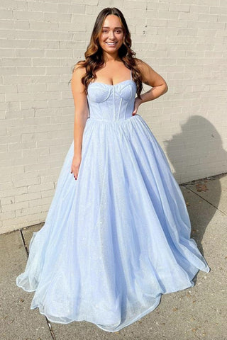 Shiny Tulle Open Back Pink/Blue Long Prom Dresses, Pink/Blue Tulle Formal Graduation Evening Dresses EP1746